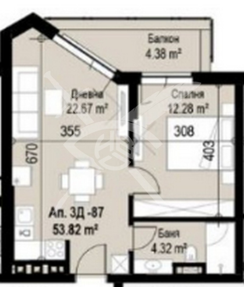 Продается  1 спальня София , Банишора , 64 кв.м | 68026883