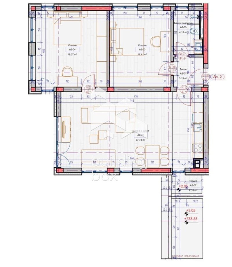 Satılık  2 yatak odası Sofia , Boyana , 127 metrekare | 52241231 - görüntü [2]