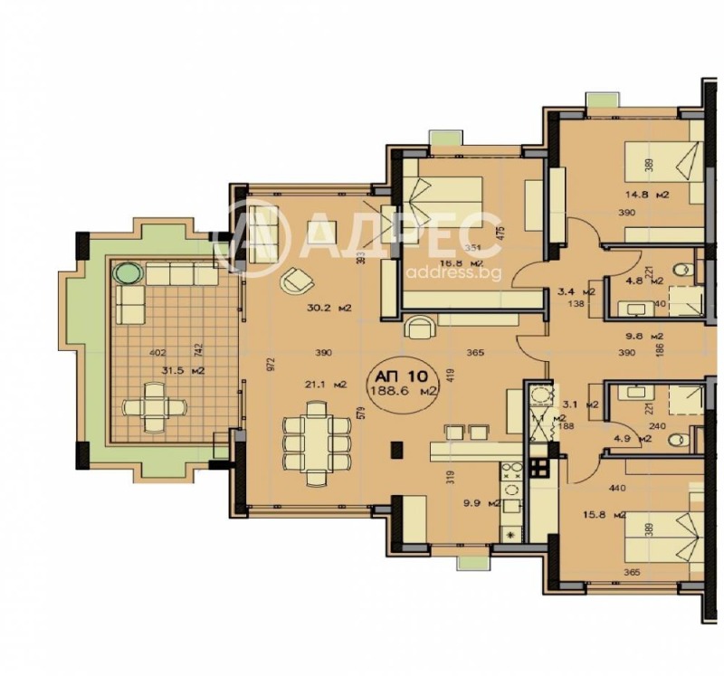 Продава МНОГОСТАЕН, гр. София, Горна баня, снимка 4 - Апартаменти - 53393019