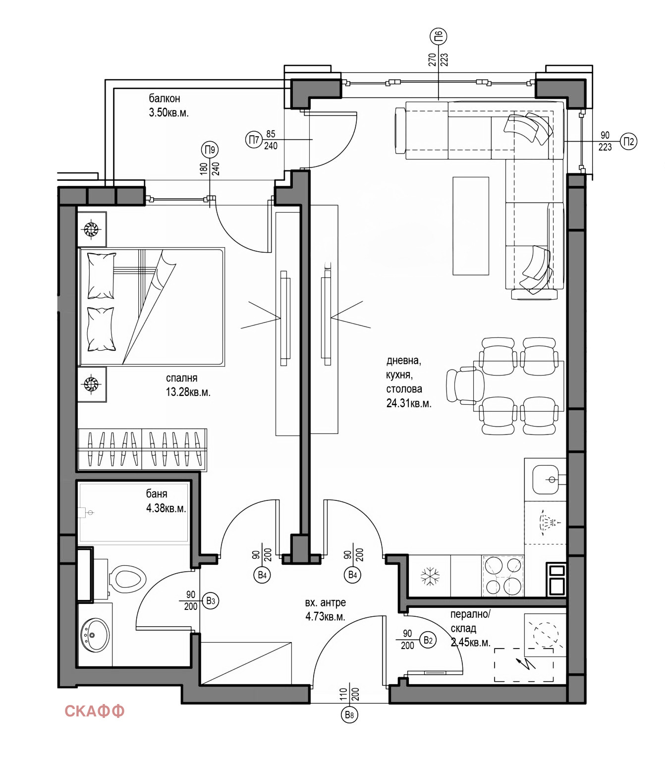 Продава 2-СТАЕН, гр. Пловдив, Отдих и култура, снимка 3 - Апартаменти - 55363037