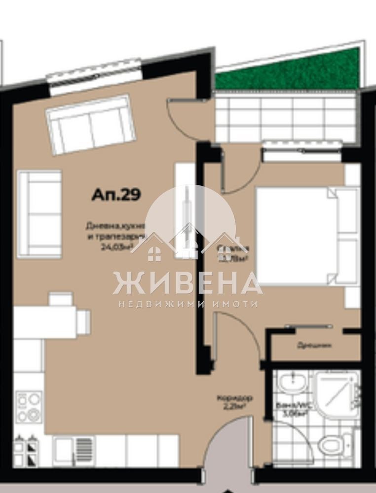 Satılık  1 yatak odası Varna , Pobeda , 59 metrekare | 69481270 - görüntü [5]