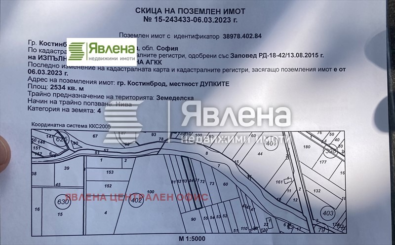 Продава ПАРЦЕЛ, гр. Костинброд, област София област, снимка 1 - Парцели - 48984442