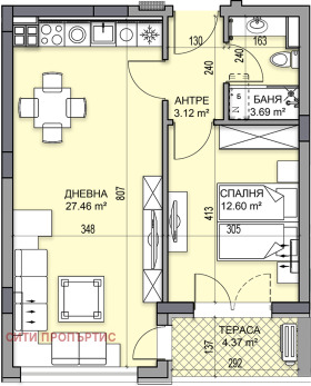 1 dormitorio Gagarin, Plovdiv 1