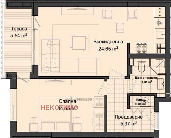 Продава  2-стаен град Пловдив , Гагарин , 72 кв.м | 99194064 - изображение [2]