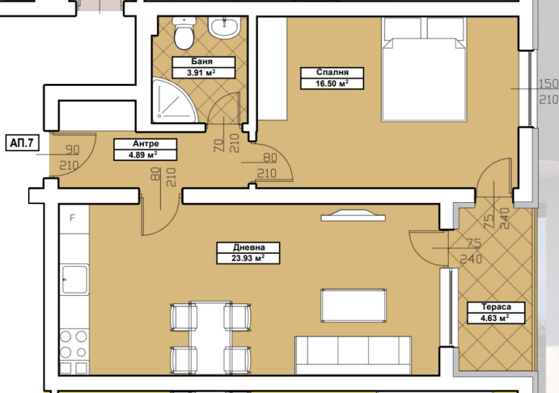 Till salu  1 sovrum Blagoevgrad , Osvobojdenie , 70 kvm | 15865376