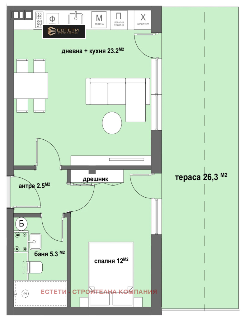 À vendre  1 chambre Stara Zagora , Samara 3 , 89 m² | 78984969