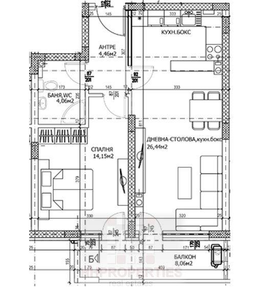 In vendita  1 camera da letto Plovdiv , Trakiia , 76 mq | 58110578