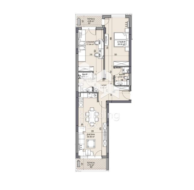 Zu verkaufen  2 Schlafzimmer Plowdiw , Gagarin , 125 qm | 50728034 - Bild [2]