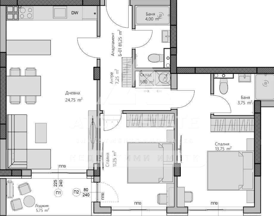 Продава 3-СТАЕН, гр. Пловдив, Христо Смирненски, снимка 2 - Апартаменти - 54147625