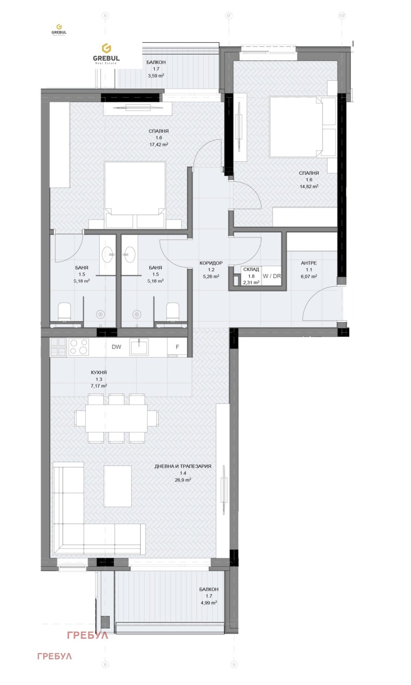 In vendita  2 camere da letto Sofia , Ovcha kupel 1 , 132 mq | 13701239 - Immagine [14]