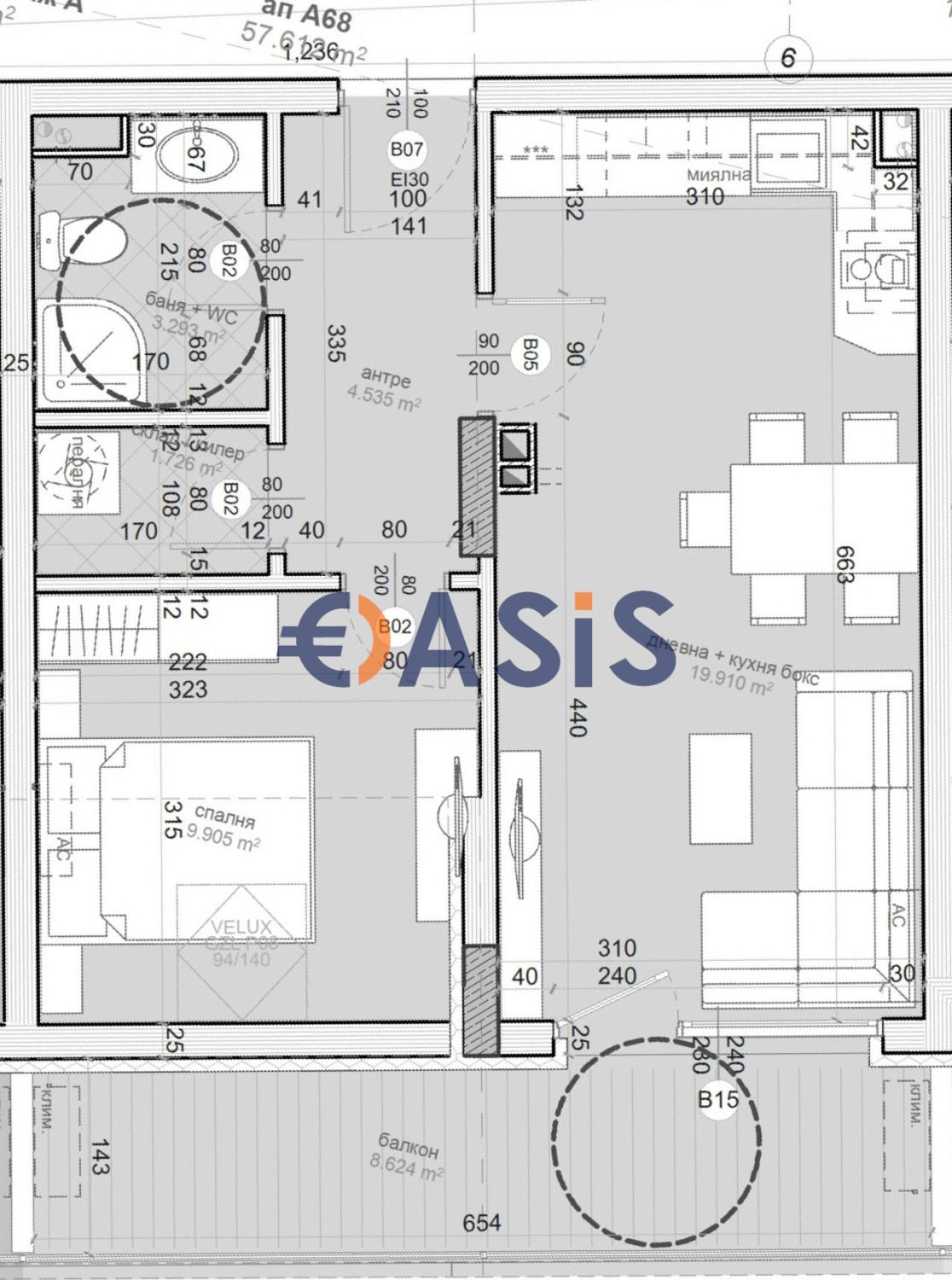 Продава 2-СТАЕН, гр. Бургас, Център, снимка 4 - Апартаменти - 54923019