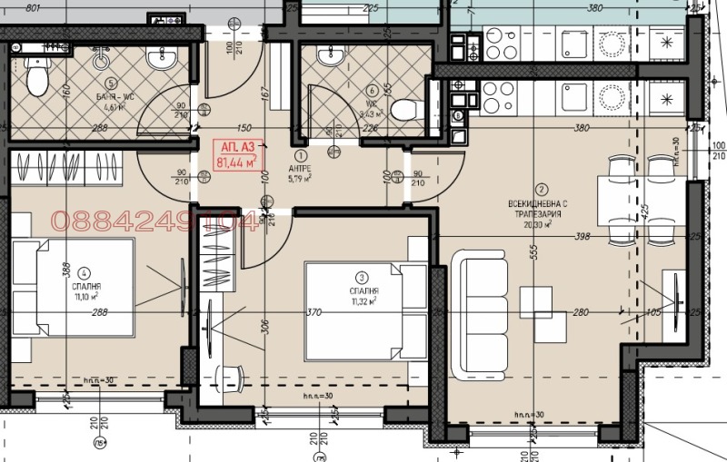 Продава 3-СТАЕН, гр. София, Левски Г, снимка 11 - Апартаменти - 52625191