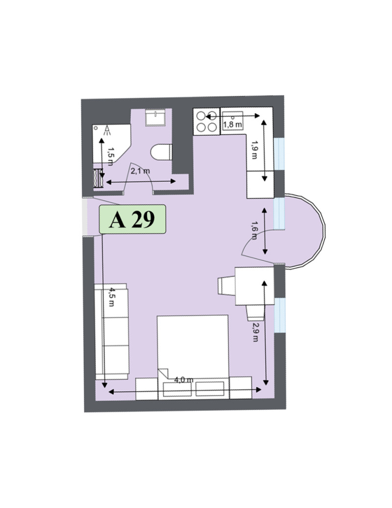 À venda  Estúdio região Blagoevgrad , Bansko , 36 m² | 95742137 - imagem [2]