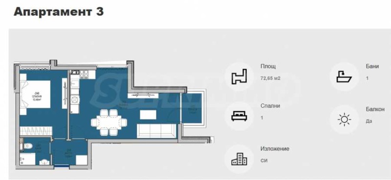 Продава  2-стаен град София , Левски , 72 кв.м | 96802172 - изображение [2]