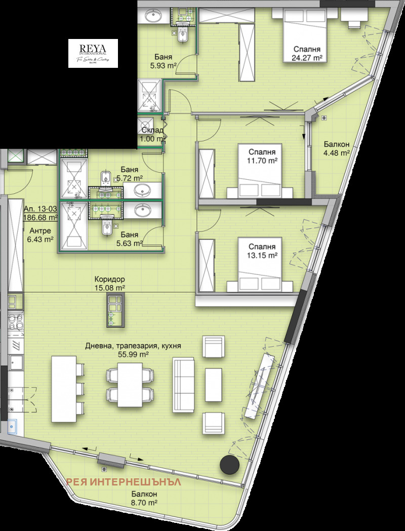 Продава 4-СТАЕН, гр. София, Кръстова вада, снимка 6 - Апартаменти - 52456160