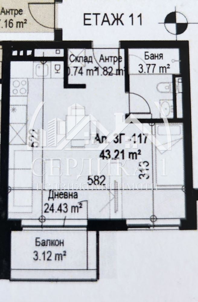 Te koop  Studio Sofia , Banisjora , 51 m² | 25508702 - afbeelding [8]