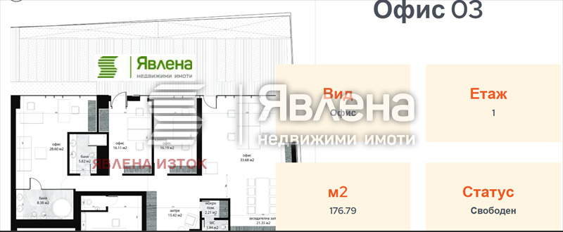 Продава ОФИС, гр. София, Изток, снимка 2 - Офиси - 54348163