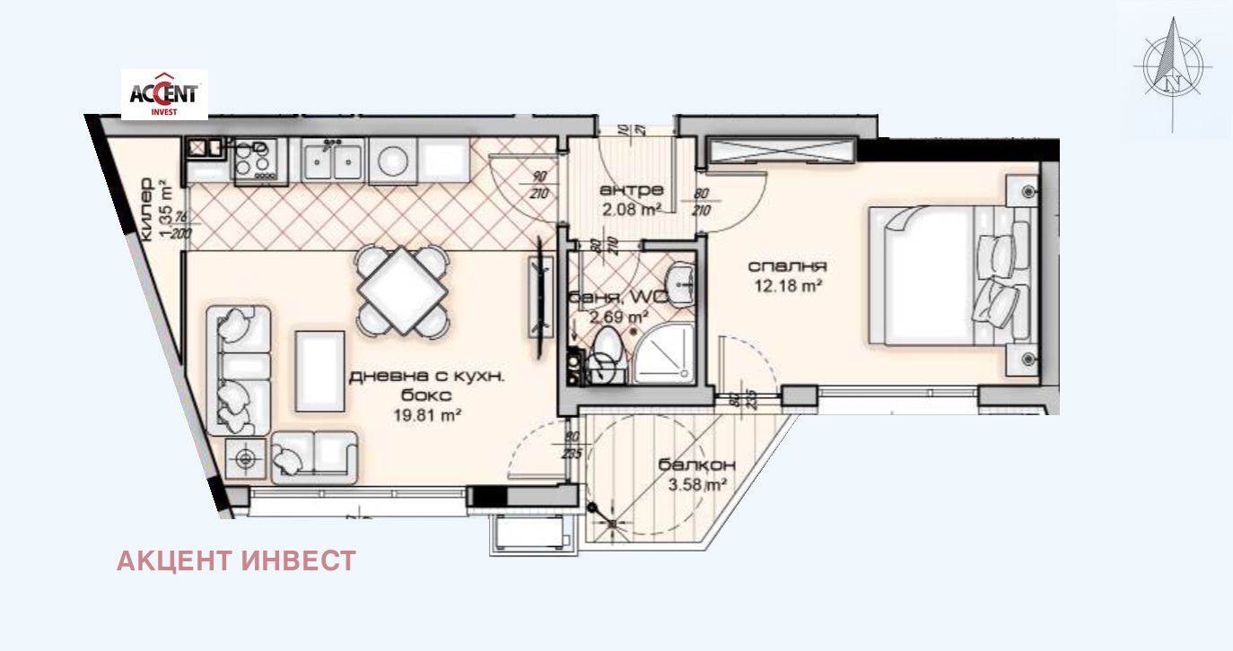 Продава 2-СТАЕН, гр. Варна, Владислав Варненчик 1, снимка 3 - Апартаменти - 54079213
