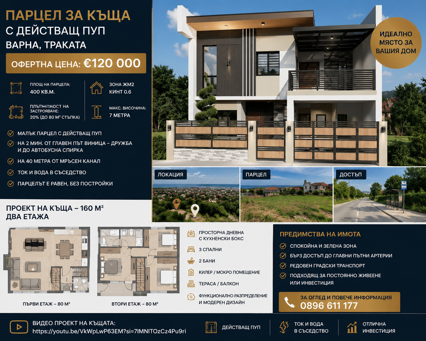 Продава ПАРЦЕЛ, гр. Варна, м-т Горна Трака