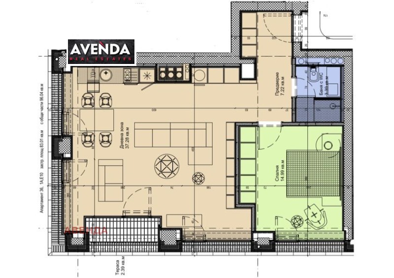 Eladó  1 hálószoba Sofia , Manastirski livadi , 96 négyzetméter | 36311252 - kép [3]