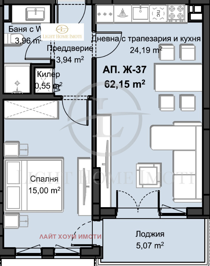 De vânzare  1 dormitor Plovdiv , Hristo Smirnensci , 79 mp | 33831791 - imagine [4]