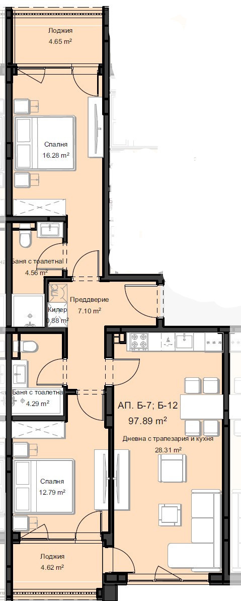 Продава 3-СТАЕН, гр. Пловдив, Остромила, снимка 2 - Апартаменти - 55391579