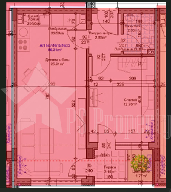 En venta  1 dormitorio Stara Zagora , Zheleznik - tsentar , 74 metros cuadrados | 45267429 - imagen [6]