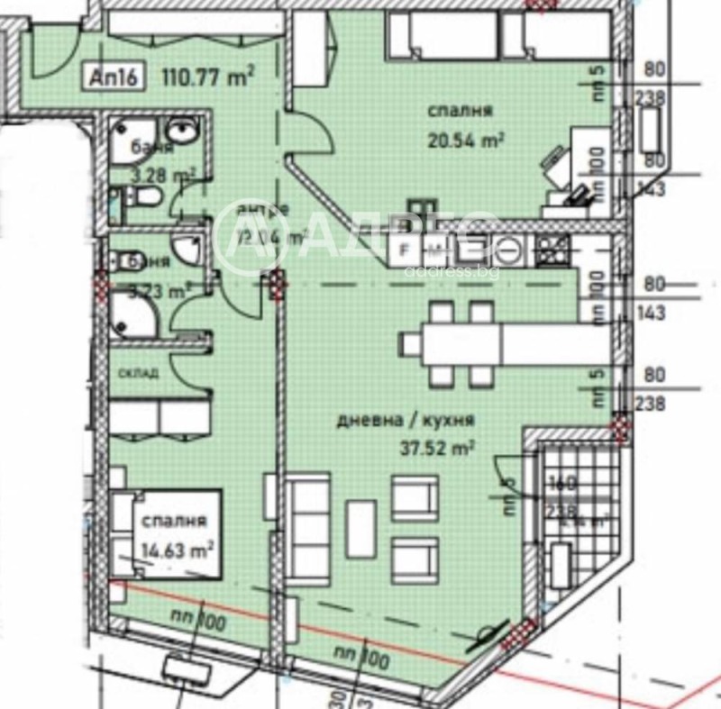 Myytävänä  2 makuuhuonetta Sofia , Suhata reka , 139 neliömetriä | 53027433 - kuva [4]