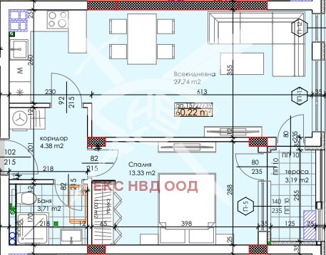 Til salg  1 soveværelse Plovdiv , Trakiya , 71 kvm | 55756226