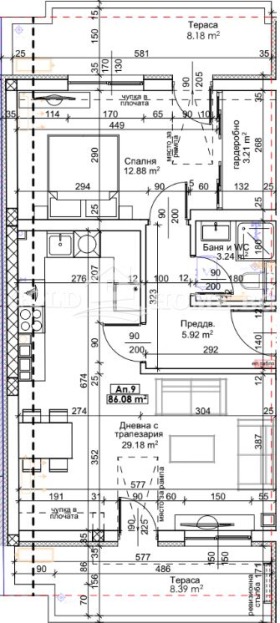 1 Schlafzimmer Trakija, Plowdiw 4