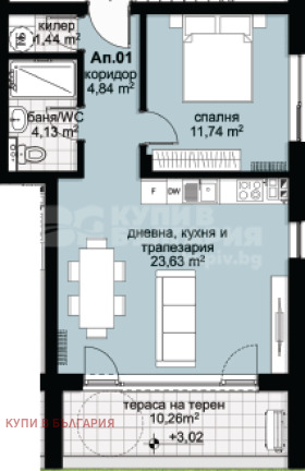 На продаж  1 спальня Варна , Виница , 73 кв.м | 92948197 - зображення [5]