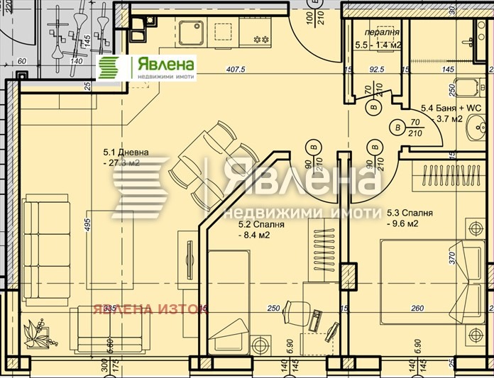 Продава 3-СТАЕН, гр. София, Хаджи Димитър, снимка 13 - Апартаменти - 53804418