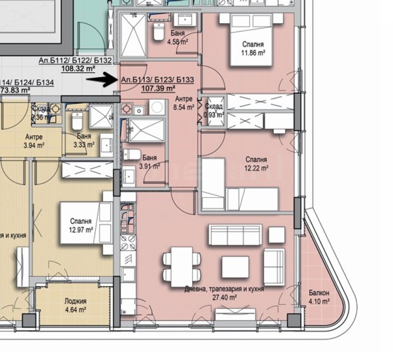 Продава 3-СТАЕН, гр. София, Витоша, снимка 2 - Апартаменти - 52226337