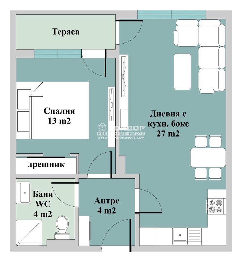 In vendita  1 camera da letto Plovdiv , Trakiia , 69 mq | 97353450 - Immagine [5]