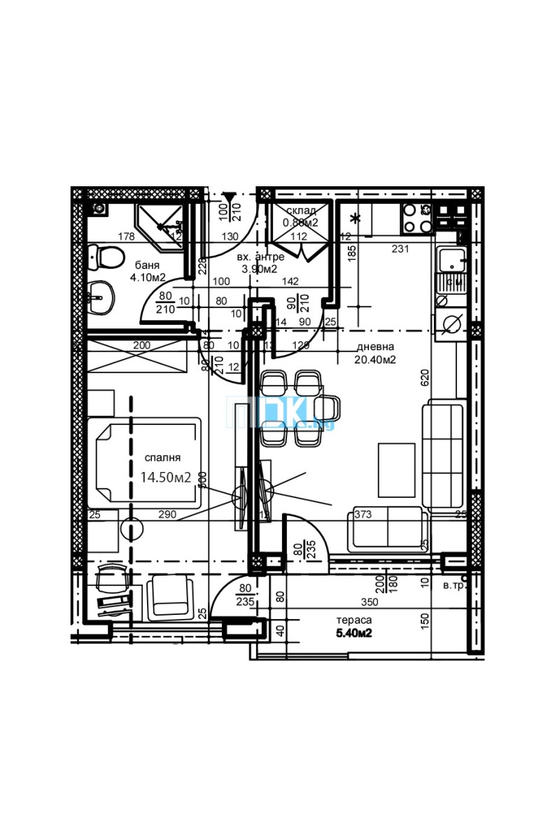 Myytävänä  1 makuuhuone Plovdiv , Ostromila , 65 neliömetriä | 97343157 - kuva [6]