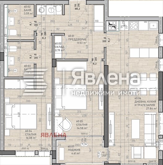 Продава 3-СТАЕН, гр. София, Сухата река, снимка 2 - Aпартаменти - 48789764