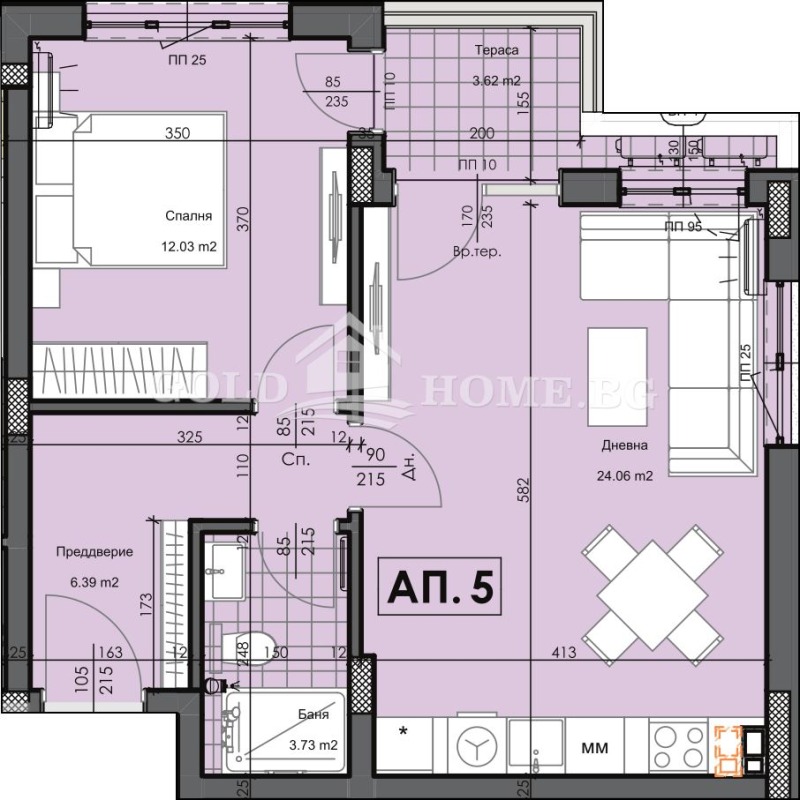 Продава 2-СТАЕН, гр. Пловдив, Гагарин, снимка 2 - Апартаменти - 52688829