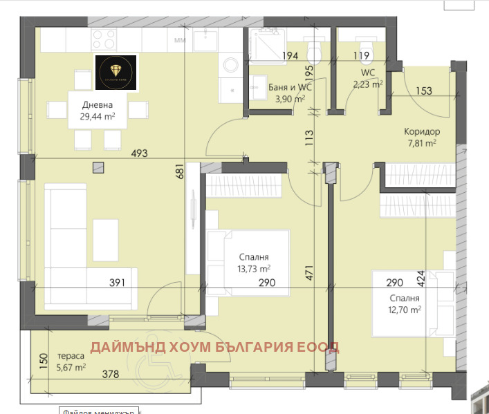 In vendita  2 camere da letto Plovdiv , Karshiiaka , 110 mq | 52360415 - Immagine [2]