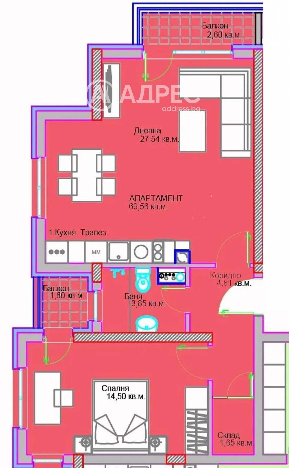Продава 2-СТАЕН, гр. София, Люлин 5, снимка 9 - Апартаменти - 54425270