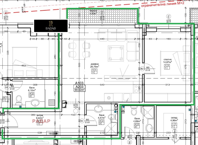 À vendre  1 chambre Sofia , Malinova dolina , 82 m² | 29384526 - image [3]