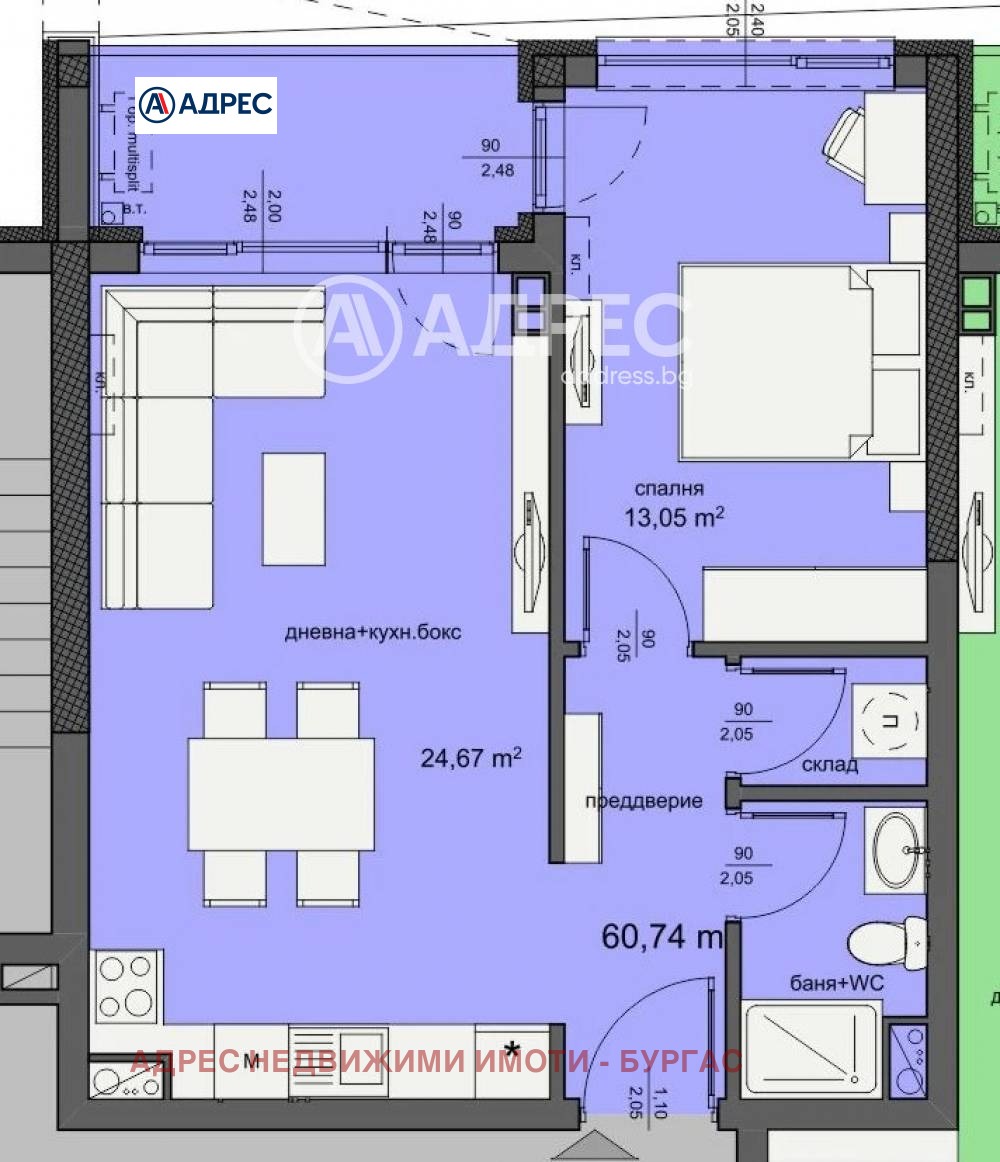 Продава 2-СТАЕН, гр. Бургас, Изгрев, снимка 4 - Апартаменти - 53783518