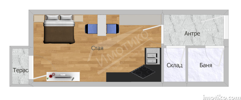 Продава 1-СТАЕН, гр. София, Витоша, снимка 1 - Aпартаменти - 47713514