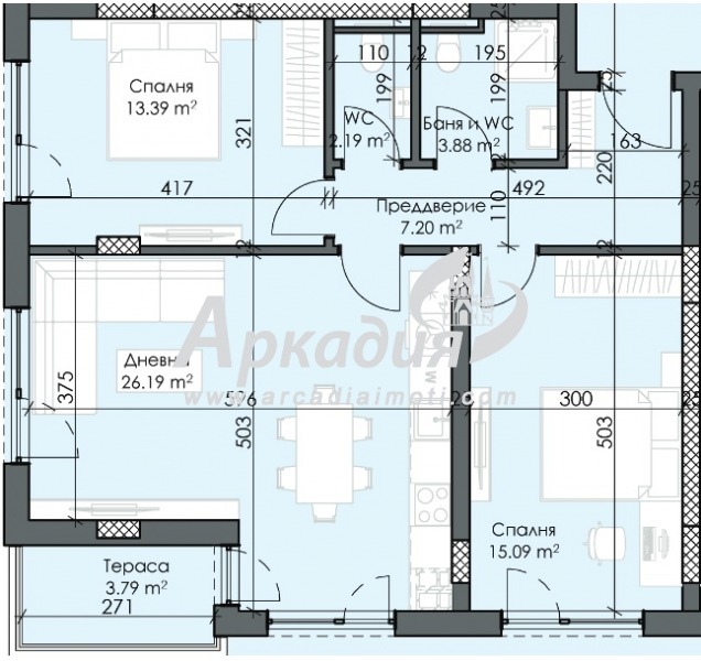 Продава 3-СТАЕН, гр. Пловдив, Тракия, снимка 2 - Aпартаменти - 48062525