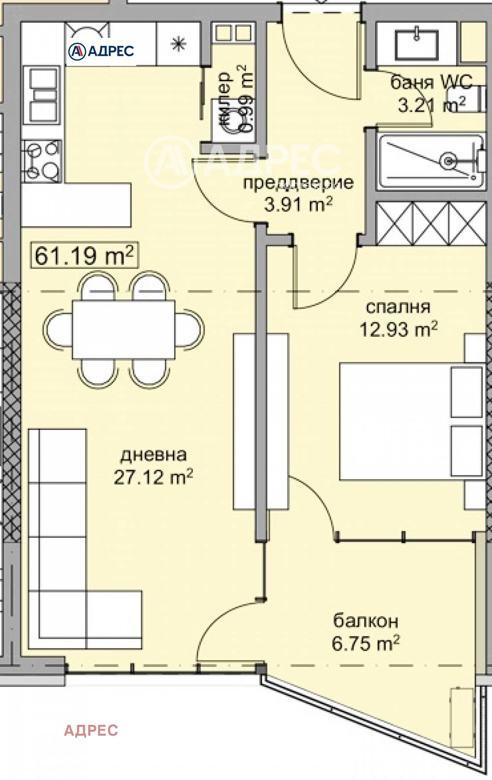 Продава 2-СТАЕН, гр. Варна, м-т Долна Трака, снимка 3 - Апартаменти - 55103401