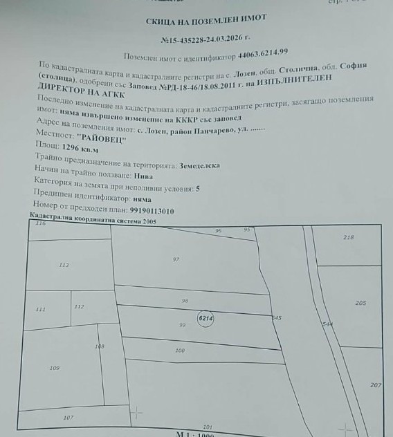 Продава ПАРЦЕЛ, гр. София, с. Лозен, снимка 3 - Парцели - 55705193