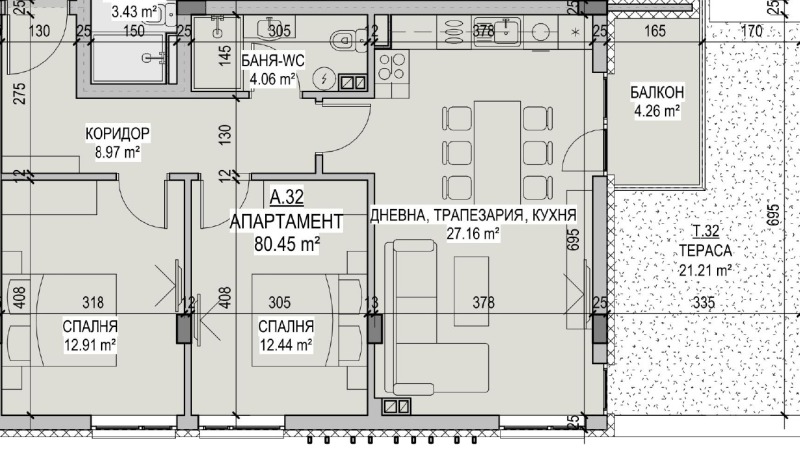 Na sprzedaż  2 sypialnie Stara Zagora , Kazanski , 92 mkw | 10799577