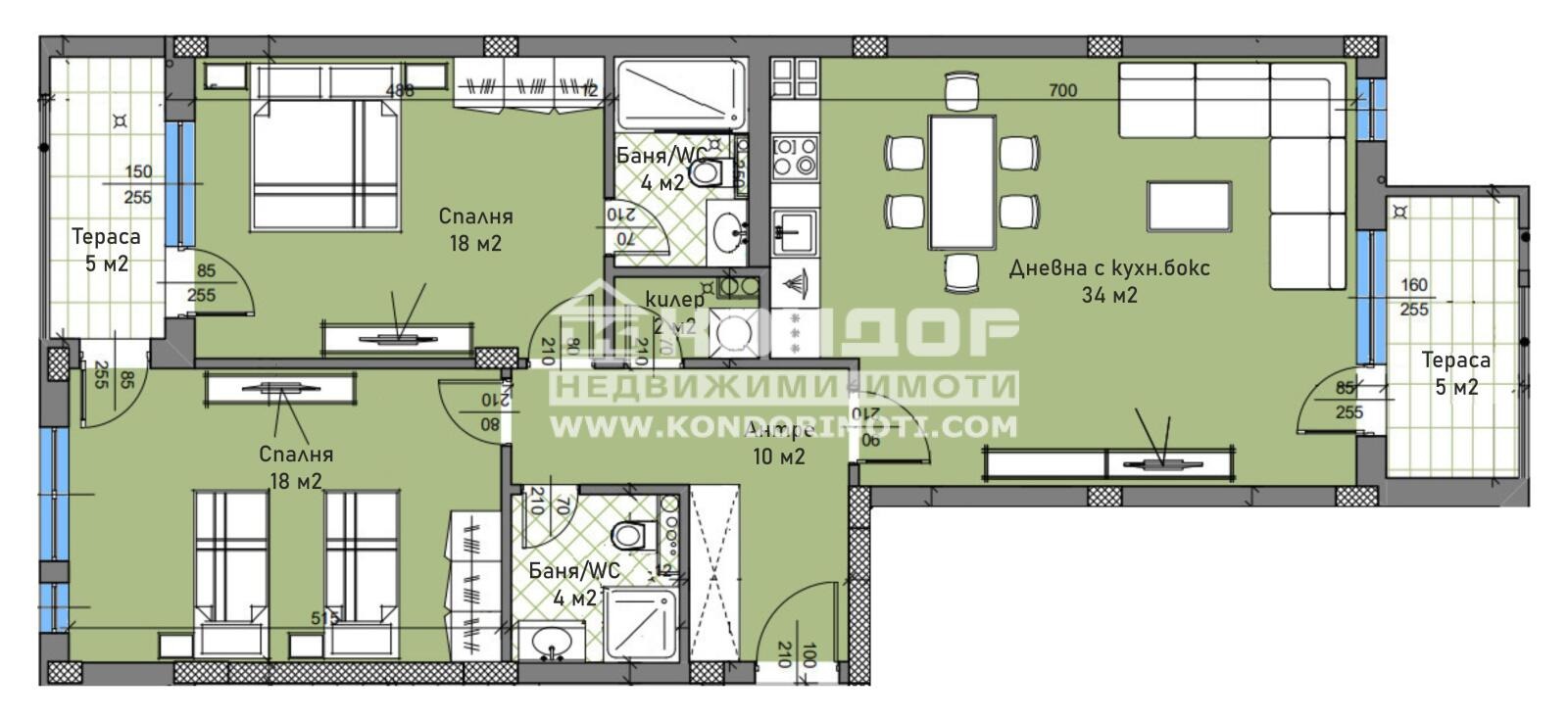 Продава 3-СТАЕН, гр. Пловдив, Младежки Хълм, снимка 3 - Апартаменти - 55314173