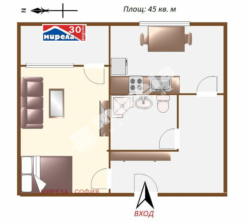 Продава 1-СТАЕН, гр. София, Слатина, снимка 7 - Апартаменти - 52488956