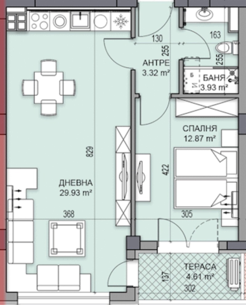 Satılık  1 yatak odası Plovdiv , Karşiyaka , 77 metrekare | 51165352 - görüntü [2]