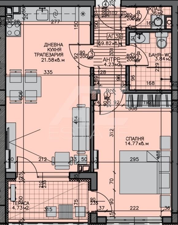 Satılık  1 yatak odası Burgas , Zornica , 71 metrekare | 64207966 - görüntü [2]